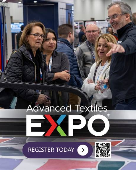 Post designed by TinyBull for Advanced Textiles Expo